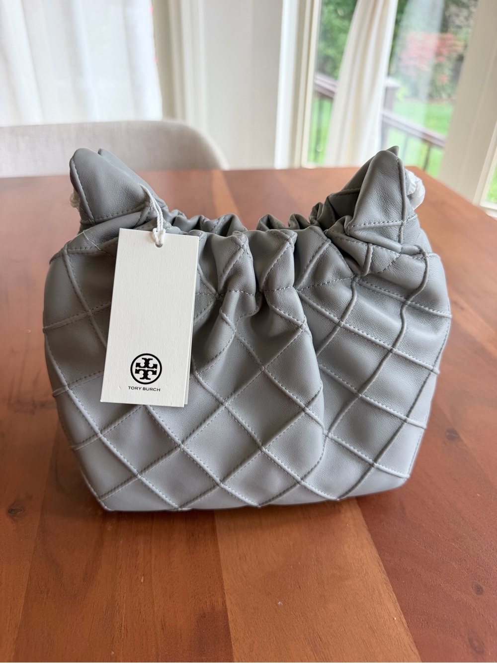 💎 $500 MSRP NWT Tory Burch Mini Fleming Gray • FLAWED GEM • SEE DESCRIPTION 🚨
